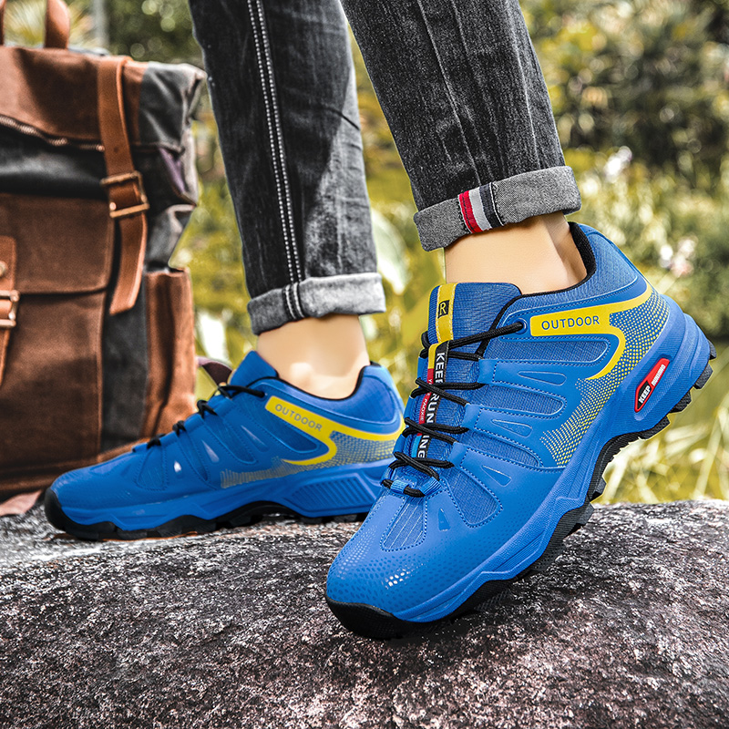 Men‘s Hiking Shoes Lace-up Cli - Anti Slip Trail Running Sneakers 评论和价格