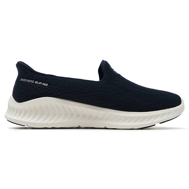 Skechers 125644-NVW Ladies Sli - Knit Fabric Lace Up Sneakers 评论和价格