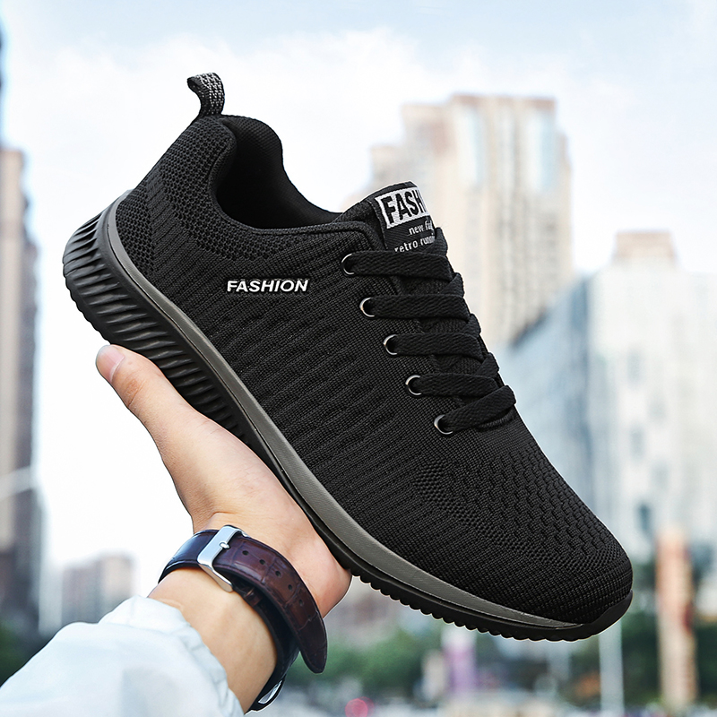 YRZL Sports Shoes for Men Shoe - Knit Fabric Lace Up Sneakers 评论和价格