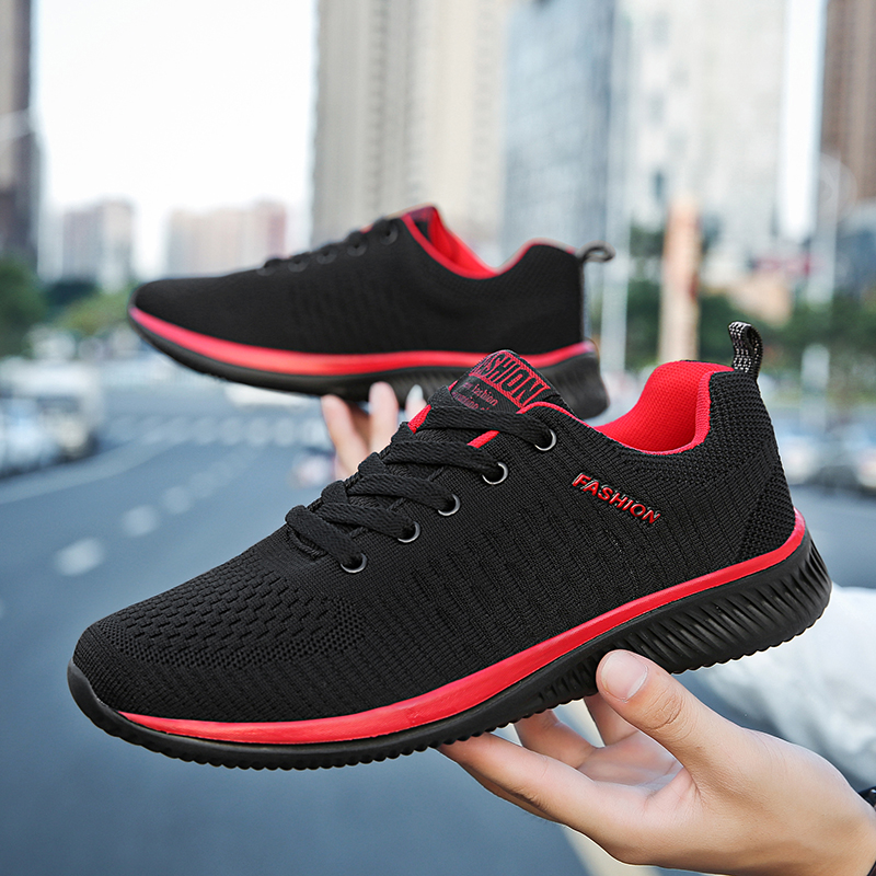 YRZL Sports Shoes for Men Shoe - Knit Fabric Lace Up Sneakers 评论和价格